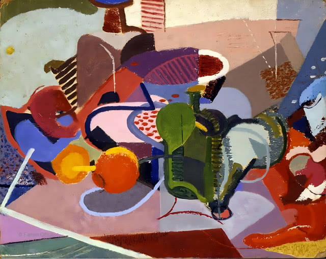 Wczesne dzieło abstrakcyjne autorstwa Ray Kaiser. Kolorowa abstrakcja