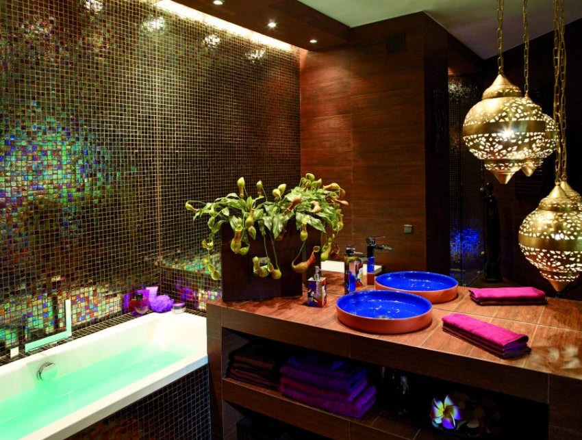 Oświetlenie łazienki to lampiony wprost z...