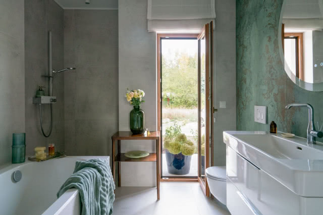 Łazienka z wyjściem do ogrody