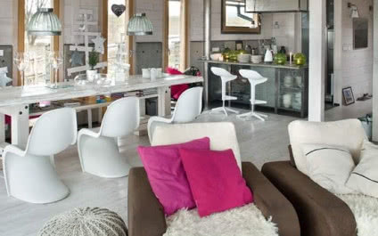 Białe święta w domu w górach