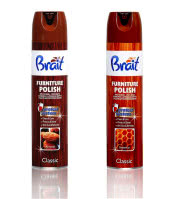 Spray do czyszczenia i pielęgnacji drewna Brait Classic Almond (zapach migdałowy) i Brait Classic Beeswax