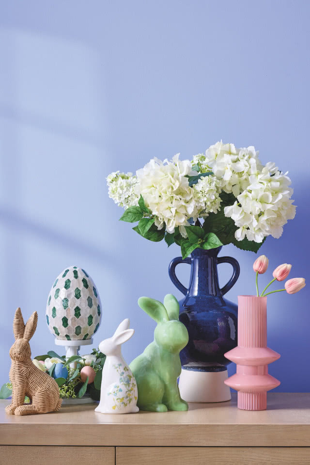Wielkanocne dekoracje zające na stół 