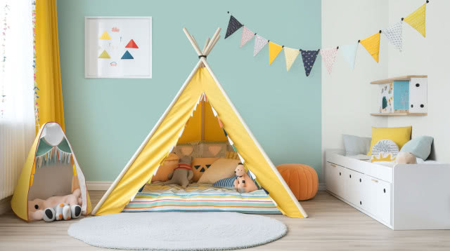 tipi w pokoju przedszkolaka