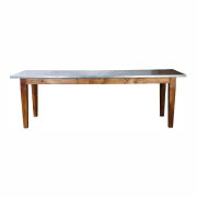 Stół z drewna mango ze stalowym blatem