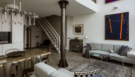 Soft loft, czyli eleganckie mieszkanie z industrialnymi akcentami