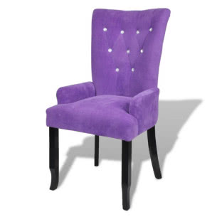 Krzesło tapicerowane fioletowe