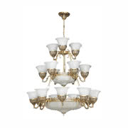 Żyrandol Korynt ze szklanymi kloszami