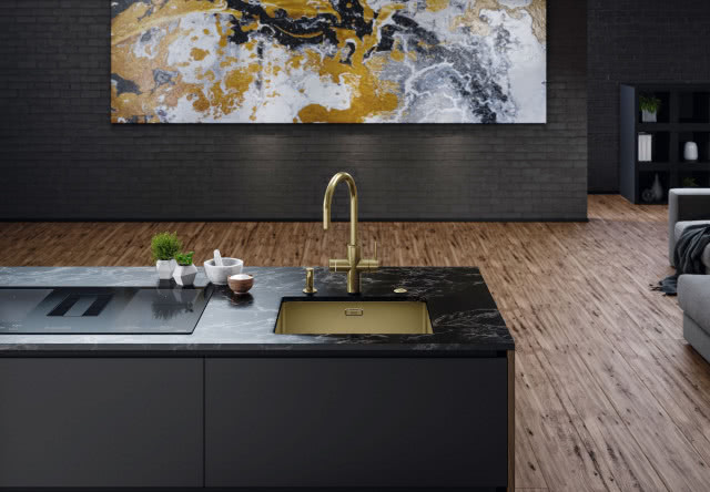 Bateria filtrujaca Franke Mythos Water Hub złota