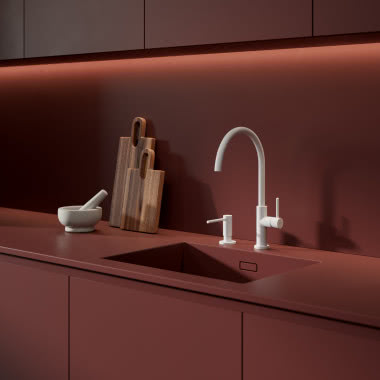 Armatura OMNIRES Y  |  Dozownik MODERN PROJECT, biały mat 