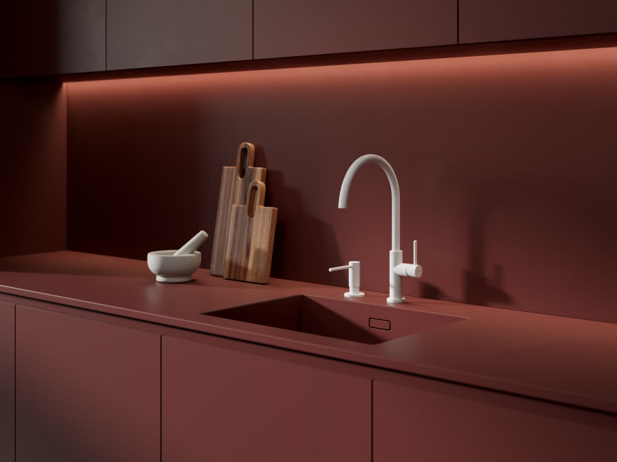 Armatura OMNIRES Y  |  Dozownik MODERN PROJECT, biały mat 