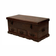 Skrzynia z palisandru w kolorze orzechowym