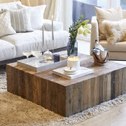 Stolik kawowy z recyklowanego drewna nasuwa...