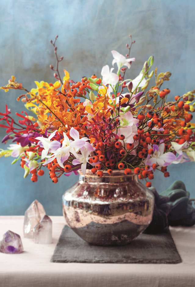 Jesienny bukiet kwiatów