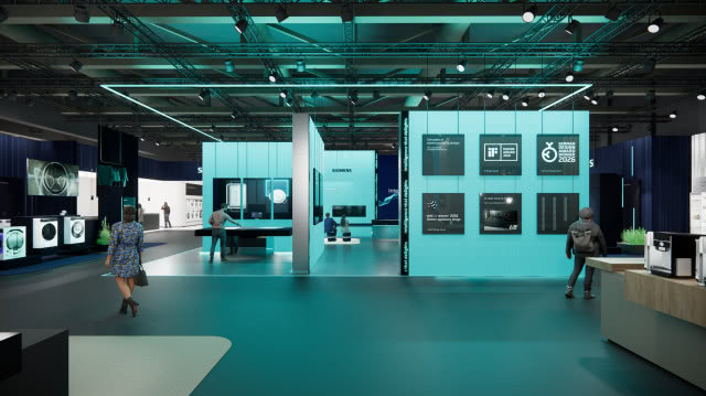 Stoisko Siemens na targach IFA 2026 w Berlinie z prezentacją inteligentnego AGD, nowoczesnych technologii i nagradzanego designu.