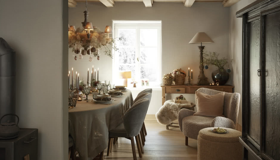 Boże Narodzenie w górach? Świąteczna aranżacje wnętrz w stylu górskich chat