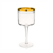 Kieliszek do wina Cube ze złotym rantem