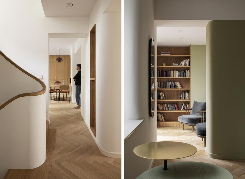 Zaokrąglone narożniki akcentują w domu...