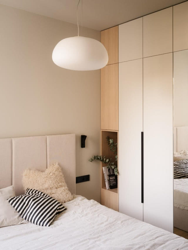 przytulna sypialnia zagłówek tapicerowany