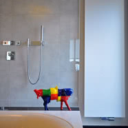 Nowoczesna architektura i widok na Tatry