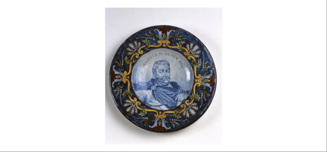 Talerz przedstawiający króla Jana III Sobieskiego