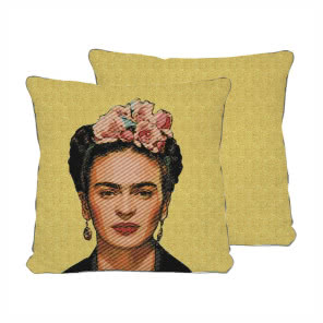 Dwustronna poduszka Madre Selva, Frida, żółta, BONAMI, 99 zł