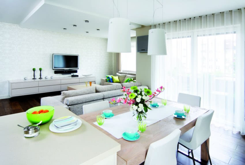 Początkowo kuchnia była wciśnięta w kąt....