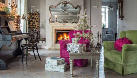 Boże Narodzenie i nastrojowe wnętrze starej willi