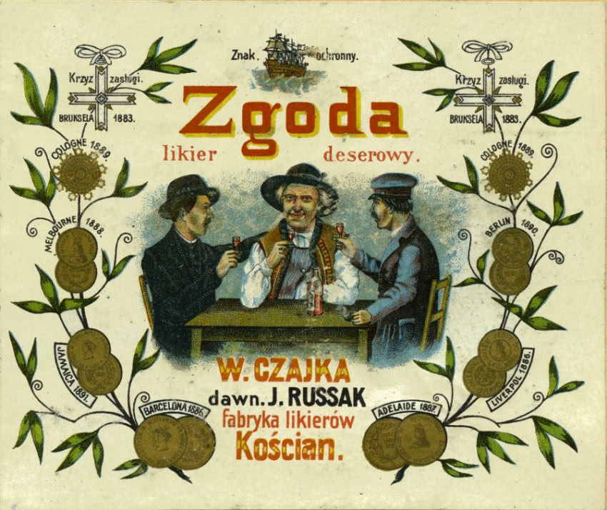 Etykieta likieru Zgoda