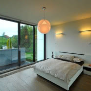 Nowoczesna architektura i widok na Tatry