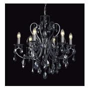 Żyrandol kryształowy Black Barok 72709/6L