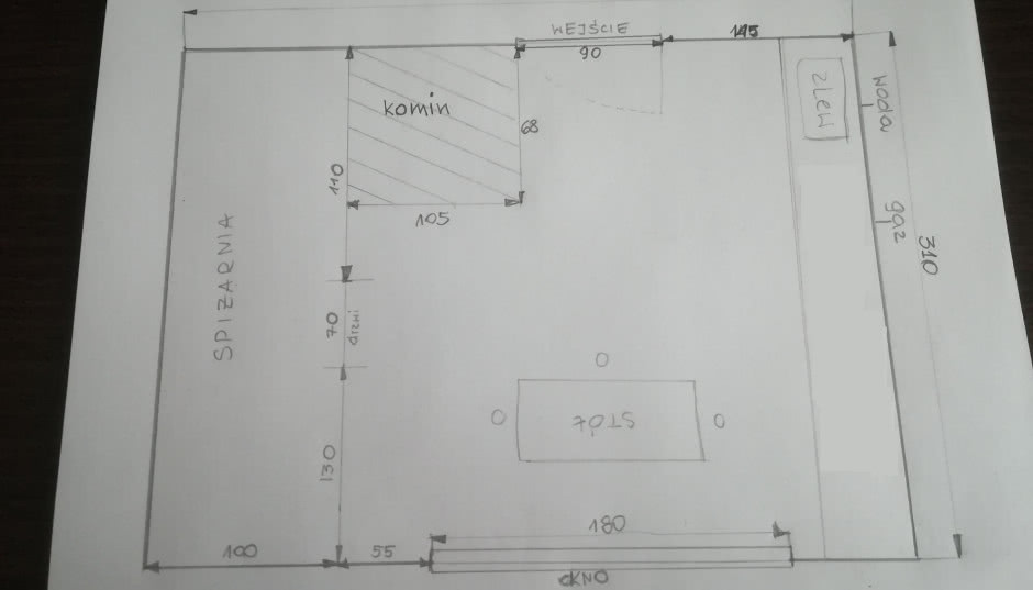 Aranżacja wygodnej kuchni