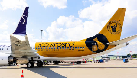 Boeing 737 MAX 8 LOT w jubileuszowych barwach KROSNO!