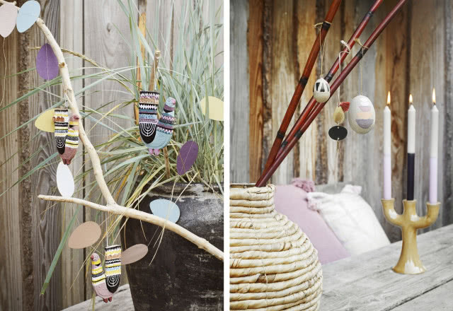 dekoracje wielkanocne w stylu boho