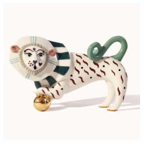 porcelanowa figurka lew Aleksandra Żeromska