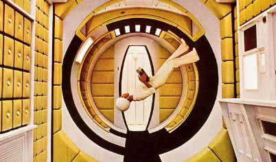 Futurystyczne wnętrza w filmie "2001. Odyseja kosmiczna"