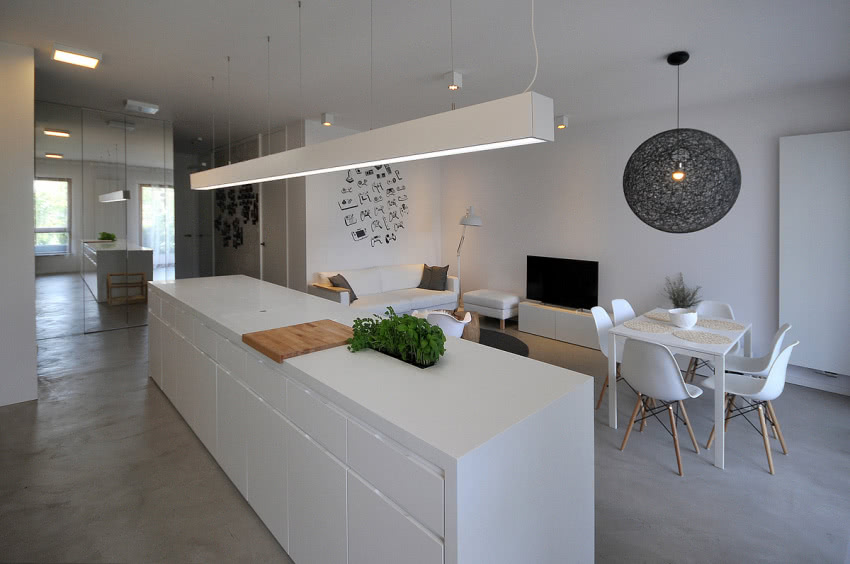 Nowoczesne, minimalistyczne wnętrza utrzymane w...