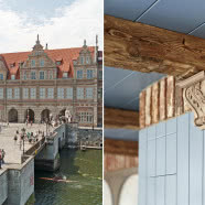 Designerski apartament na Wyspie Spirzchów - ma niebieski sufit i szklaną ścianę!