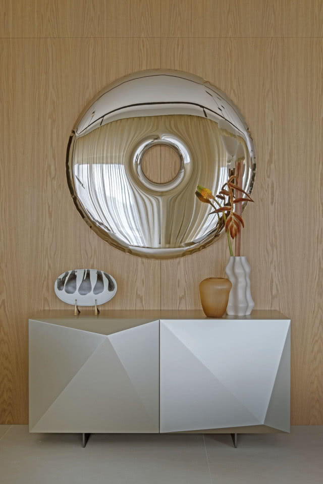 lustro Rondo Oskara Zięty z dmuchanej stali