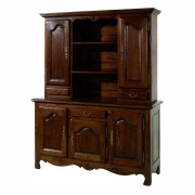 Drewniany postarzany kredens T0131 z nadstawką