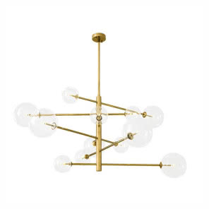 Złota lampa wisząca