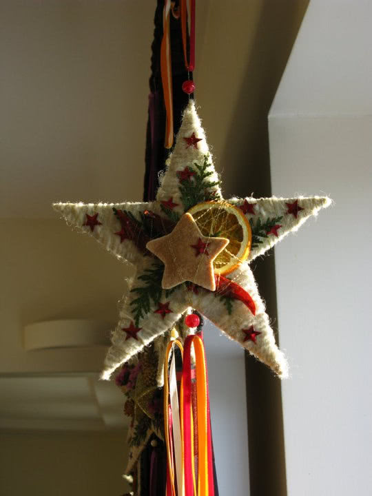 Świąteczne dekoracje - gwiazda na Boże narodzenie
