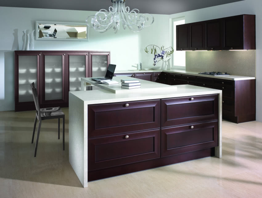 Nordica, meble kuchenne z frontami z litego...