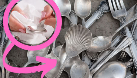 Tak usuwam uporczywy osad z sztućców. Nie ma śladu po zabrudzeniu, a wystarczy szczypta tych drobinek