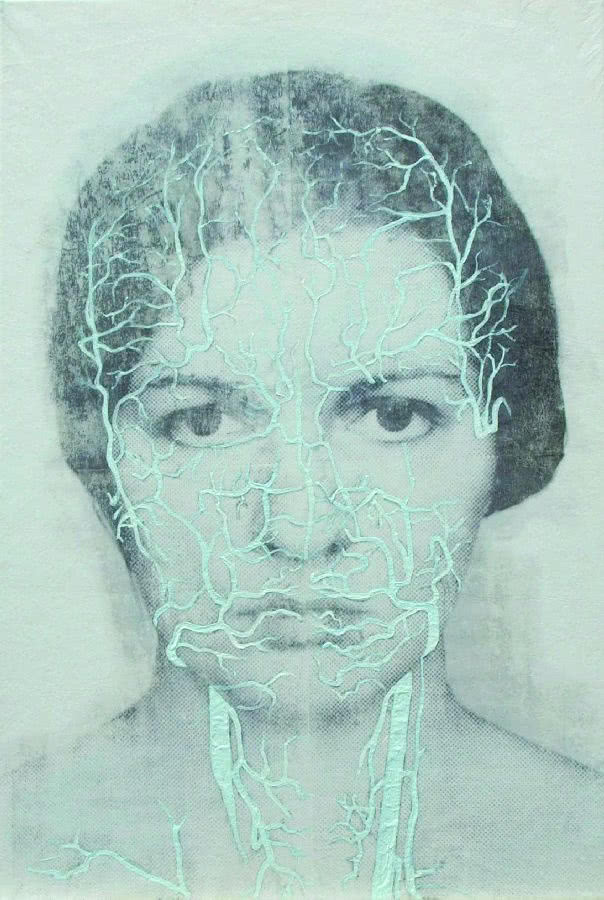 Katarzyna Celek, "Twarz", 2013, tempera, płótno,...