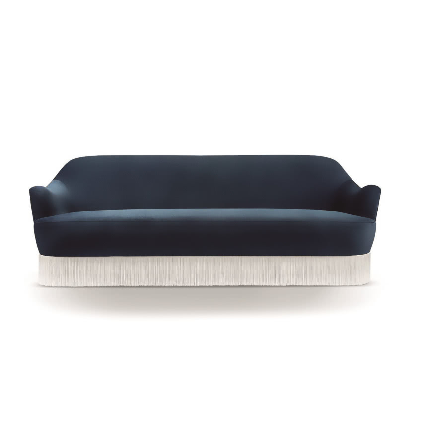 Sofa Gilda Fringe obita bawełnianym...