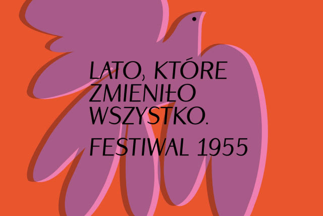 czerwono-fiolety plakat Lato, które zmieniło wszystko Festiwal 1955