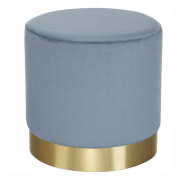Niebieski puf z aksamitu Orchid