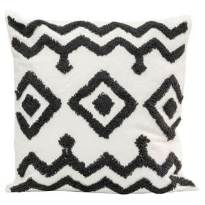 PODUSZKA DEKORACYJNA CZARNO-BIAŁA Z WZORAMI 45x45 cm, KARE, www.sfmeble.pl, 288 zł