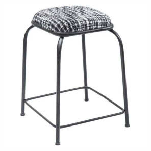 TABORET SIEDZISKO W KRATĘ NOGI METALOWE CZARNE 50 cm, KARE, www.sfmeble.pl, 588 zł