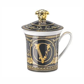 porcelanowy kubek z przykrywką z jubileuszowej serii Rosenthal meets Versace